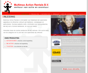 actionrentals.nl: Multimax Action Rentals B.V.  - verhuur van actie en avontuur
Multimax Action Rentals verhuurt spannende apparatuur en attracties. Wij hebben bijvoorbeeld lasergames, paintball, Mission Possible, tafelvoetbal, en nachtkijkers te huur.