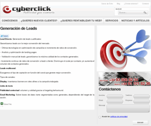 leaddirecto.com: Generación de Leads | Cyberclick - Publicidad on-line y Marketing Directo
Generación de registros. Publicidad online. Leads cualificados, bases de datos, email marketing, coregistros.