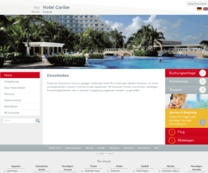 hotel-caribe.de: Riu-Caribe: Home
Direkt am Strand von Cancun gelegen, bietet das Hotel Riu Caribe den idealen Rahmen, um einen unvergesslichen Urlaub in Familie mit der bequemen All Inclusive.