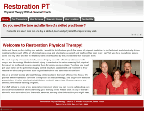 restoration-pt.com: Home
Restoration Physical Therapy