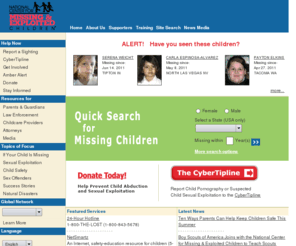 missingkids.com: National Center for Missing and Exploited Children
