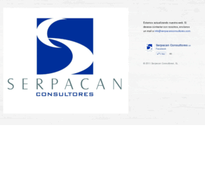 serpacan.es: Asesoramiento LOPD, Adecuación y Formación en Protección de Datos. Serpacan Consultores
Web de Serpacan Consultores. Asesoramiento y Formacion en Proteccion de Datos