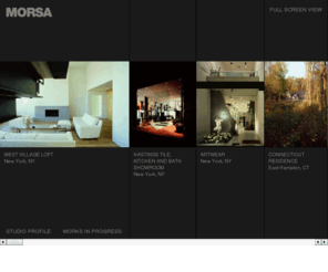 studiomorsa.com: Studio MORSA
Studio MORSA is the architectural work of Antonio Morello and Donato Savoie.