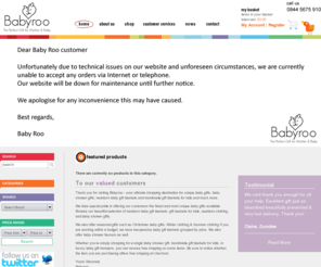 baby-roo.co.uk: Babyroo | Baby gift baskets, personalised baby gifts, unique baby gift baskets
Babyroo is an online Baby and Children boutique selling colourful, original and high quality clothes from local specialists. Babyroo also select increasingly popular up-and-coming designers. The perfect shop to buy a gift or make your little one special. Secure online shopping