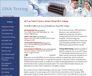 cheap-dna-testing.com: Cheap Dna Testing | DNA Testing
All You Need To Know About Cheap DNA Testing.