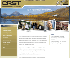 crstexpedited.com: CRST Expedited: Logistics, Trucking, Freight Brokerage
A national truckload carrier operating the industry's largest fleet of team driver tractors. Offering just in time, logistical and brokerage services focusing on longer length of haul and selected traffic lanes.