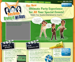 sj-boogie-heads.com: Bay Area Boogie Heads | Team Building | Company Party | Dancing Heads
Bay Area Boogie Heads party rentals are perfect for your next team building, company party, class reunion, or event.  Let your guests create their own professional fun videos of dancing heads.