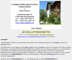 achillotendinitis.de: Achillotendinitis - Krankheit und Behandlung bei Achillotendinitis (chronische)
Bei der Achillotendinitis sind meist auch die Schleimbeutel entzündet