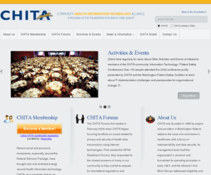 chita.org: CHITA - Community Health Information Technology Alliance
CHITA is an alliance of healthcare and technology organizations in the Pacific Northwest which advocates marketplace activities and provides leadership that will help expand and enhance the use of electronic commerce in the healthcare industry.