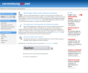 vermietung24.net: Wohnungssuche Wohnungen in Dresden günstig mieten
vermietung24.net - Vermietungsportal für  günstige Mietwohnungen in Dresden. Inserieren Sie kostenlos Ihr Wohnungsanzeige für Immobilien, Gewerbe oder Büro.