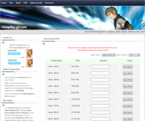 cheapffxi-gil.com: Buy FFXI Gil Good Place, Fast Cheap Gi Delivers 5 Mins.
our website is selling FFXI Gil/gold in Final Fantasy. we sell FFXI Gil in Final Fantasy XI only,not Final Fantasy XI account.