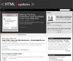 html5updates.com: HTML 5 Updates
Latest updates on HTML5 news!