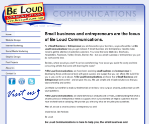beloudonline.com: Be Loud Communications
Helping small business and entrepreneur, Be Loud Communications.