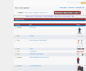 dresy.net: Dresy - Bezpłatne ogłoszenia. dresy.net - kup, sprzedaj dresy.
Dresy - Darmowy panel ogłoszeniowy. Chcesz kupić dresy, a nie wiesz gdzie??? Masz do sprzedania dresy. Darmowe ogłoszenia w internecie. Dresy