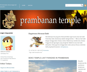 prambanantemple.com: prambanan
travelling on jogja,prambanan,all about temple-hotel and handycraft