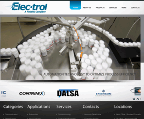 elec-trol.com: Elec-trol | Home
Elec-trol is a high technology distributor located in Minnesota and serving the upper Midwest with industry leading factory automation components.  Our primary focus is distribution of motion/machine control,  product identification systems, sensors, precision motion tables, machine vision, and a provider of engineering resources essential to the successful selection and implementation of automation solutions.