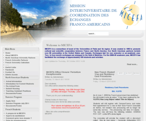 micefa.org: Welcome to MICEFA
MICEFA, A consortium of Parisian universities, organizing educational exchanges at the undergraduate and graduate levels.