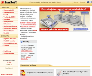 sunsoft.sk: Ekonomický software SunSoft EcoSun
Máme pre vás riešenie. Ekonomický software SunSoft EcoSun.