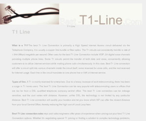best-t1-line.com: Find the Best T1 Line Connection by comparing all T-1 Line provider costs
Find the Best T1 Line Connection by comparing all T-1 Line provider costs