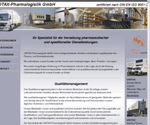 unitax-berlin.com: Unitax-Berlin, Lohnherstellung Berlin, Pharmalogistik Transporte deutschlandweit
Unitax-Berlin, Pharmalogistik, Lohnherstellung, pharmazeutisches Lager, pharmazeutische BehÃ¤lter- und Palettenreinigung und temperaturgefÃ¼hrte Transporte