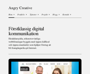 angrycreative.com: Webbyrå Norrköping | Angry Creative
Webbyrå i Norrköping som skapar Skräddarsydda, sökmotorvänliga webblösningar byggda med öppen källkod och öppna standarder.