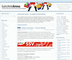 gutschein-arena.de: Gutschein Arena - aktuelle Gutscheine, Rabatte, Coupons und Gutscheincodes
Die Gutschein Arena bietet Ihnen Gutscheine, Rabatte und Coupons für über 100 Online-Shops. Jetzt Gutschein bzw. Gutscheincode raussuchen und sparen.