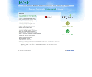 ecapllc.com: ECAP LLC
ECAP LLC is a boutique investment and advisory firm that has been working with businesses to help them achieve economic prosperity through environmental protection since 1997.