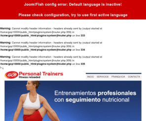 gopersonaltrainers.com: Go! Personal Trainers
Joomla! - el motor de portales dinámicos y sistema de administración de contenidos