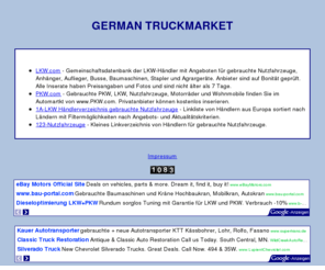 truck-market.biz: German Truckmarket
Looking for used trucks? Check the German truckmarket. This page shows interesting portals to locate thousands of used trucks, trailers and construction machines.