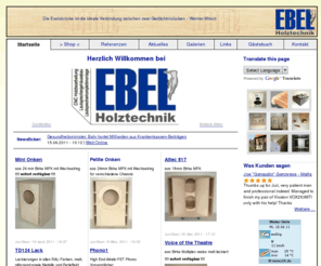 sonic-point.com: Ebel Holztechnik
Ebel Holztechnik,Ebel,Holztechnik,ebelholztechnik, ebel-holztechnik,CNC Holzbearbeitung,CNC Lautsprecherbau,CNC Lautsprecher,Lautsprechergehaeusebau,Gehaeusebau,selbstbau,CNC Lautsprechergehaeuse,CNC Gehaeusebausaetze,Lautsprecherbausaetze,bausaetze,Plattenspieler,Zarge,Plattenspielerzarge,turntable,HiFi,Hi Fi,HighEnd,High End,Phono,audio,loudspeaker,speaker,cabinets,DIY,RIAA,Aikido,Altec,Onken,Onken 360,Hiraga,Voice of the theatre,VOTT,Visaton,Vifa