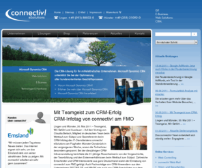 connectiv.de: connectiv! eSolutions GmbH - Ihr Fullservice Internet-Dienstleister
Ihr Fullservice Internet-Dienstleister für maßgeschneiderte Lösungen in den Bereichen Design, CMS, Shop, Microsoft Dynamics CRM und Navision. Mit unseren langjährigen Erfahrungen in Konzeption, Design und Realisierung von digitalen Kommunikations- und Vermarktungslösungen verschaffen wir Ihnen messbare Wettbewerbsvorteile.