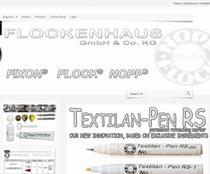 flockenhaus.de: Flockenhaus GmbH
Retuschiermittel, Signierfarben, UV preparate für Textilindustrie seit 1865 FIXON®  NOPP® FLOCK®
