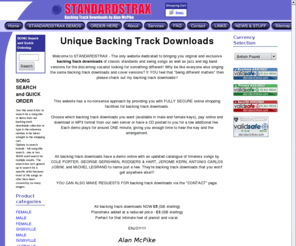 standardstrax.co.uk: Backing Track Downloads - Classics ,Jazz, Swing - Home
Backing track downloads,classic, jazz, swing