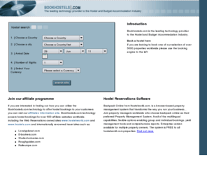 bookhostels.com: Hostels Reservations Technology & Hostel Management Software
Join our affiliate programme to offer online hostel bookings from your website. Find out about our reservations management software for youth hostels