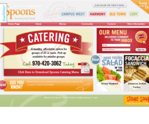 espoons.com: Spoons, Soups and Salads
Our goal is to serve soup and salad and do it well. Providing healthy meals, serving our guests particular tastes, and being good to our neighbors is how we achieve that goal.