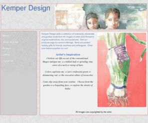 kemperdesign.net: Kemper Design
Notecards, Placemats and Giclees from Original Artwork