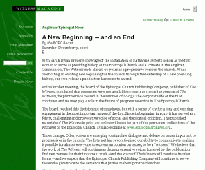 thewitness.org: The Witness: A New Beginning  --  and an End
