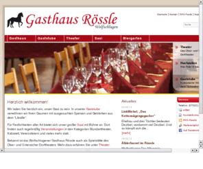 gasthaus-roessle.net: Gasthaus Rssle
Gasthaus Rssle, Wolfschlugen, Der Hexenstadel, Gasthaus, Restaurant, Theater, Mundart-Theater, Kultur, Wolfschlugen, Nrtingen, Heuhausen, Fildern