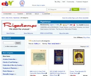 rigastamps.com: Rigastamps items - Get great deals on Poster Stamps, Cinderellas items on eBay Stores!
Buy Rigastamps, Poster Stamps items on eBay.  Find a huge selection of Cinderellas, Revenues, Ephemera items and get what you want today.