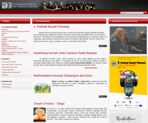 promusicamundi.pl: Pro Musica Mundi :: Witamy
Stowarzyszenie Artystyczne Pro Musica Mundi