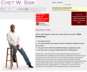 chetsisk.com: Chet W. Sisk
Welcome To Life Part II On Line Life Coaching With Chet W. Sisk