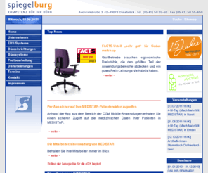 spiegelburg.com: | Spiegelburg Praxis- & Bürosysteme ... ihr Partner für Computer ; Kopierer ; Drehstühle ; Büro - Home
