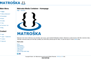 matroska.org: Matroska Media Container - Homepage | Matroska
