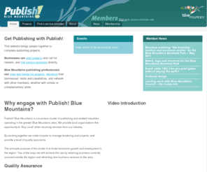 publishbluemountains.com.au: Why engage with Publish! Blue Mountains? | Publish! Blue Mountains
Publish! Blue Mountains is a business cluster of publishing and related industries operating in the greater Blue Mountains area. We provide local organisations the opportunity to '