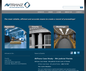 avtranz.com: AVTranz | The Court Record Online
AVTranz, formerly A/V Tronics, Inc., is the premier electronic recording and transcription vendor, delivering accurate and timely verbatim transcripts with professionalism and alacrity.