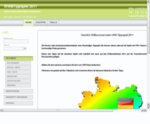 wmtip.net: WWM - Das grosse Frauen Fussball WMTippspiel 2011 von www.deutschenmeisterschaft.de
Das grosse Frauen Fussball WMTippspiel 2011 unter der www.deutschenmeisterschaft.de - Tippen, Spass haben, freuen und gewinnen...