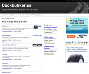 dackportalen.com: Köp billiga däck på nätet - Däckbutiker.se
Här hittar du däckbutiker på nätet. Välkommen till en av Sveriges största kataloger inför däckköpet.
