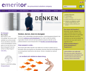 emeritor.com: Emeritor, The Procurement Solutions Company
Emeritor Procurement Solutions is een onafhankelijke inkoopdienstverlener, al jarenlang gespecialiseerd in het structureel verbeteren van de inkoopfunctie.