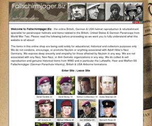 fallschirmjager.biz: Fallshirmjager.Biz - German & American Paratrooper Fallschirmjager & Militaria WWII
German & American Paratroop Infantry & Militaria from WW2, Online sales and collectables covering fallschirmjager fallschirmjäger fallschirmjaeger, German world War Two Heer and Luftwaffe, Fallschirm schützen Abzeichen des Heeres, German Paratrooper