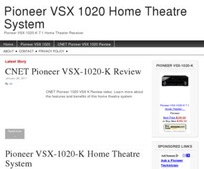 pioneer1020.com: Pioneer VSX 1020 Home Theatre System
Pioneer VSX 1020 Home Theatre System